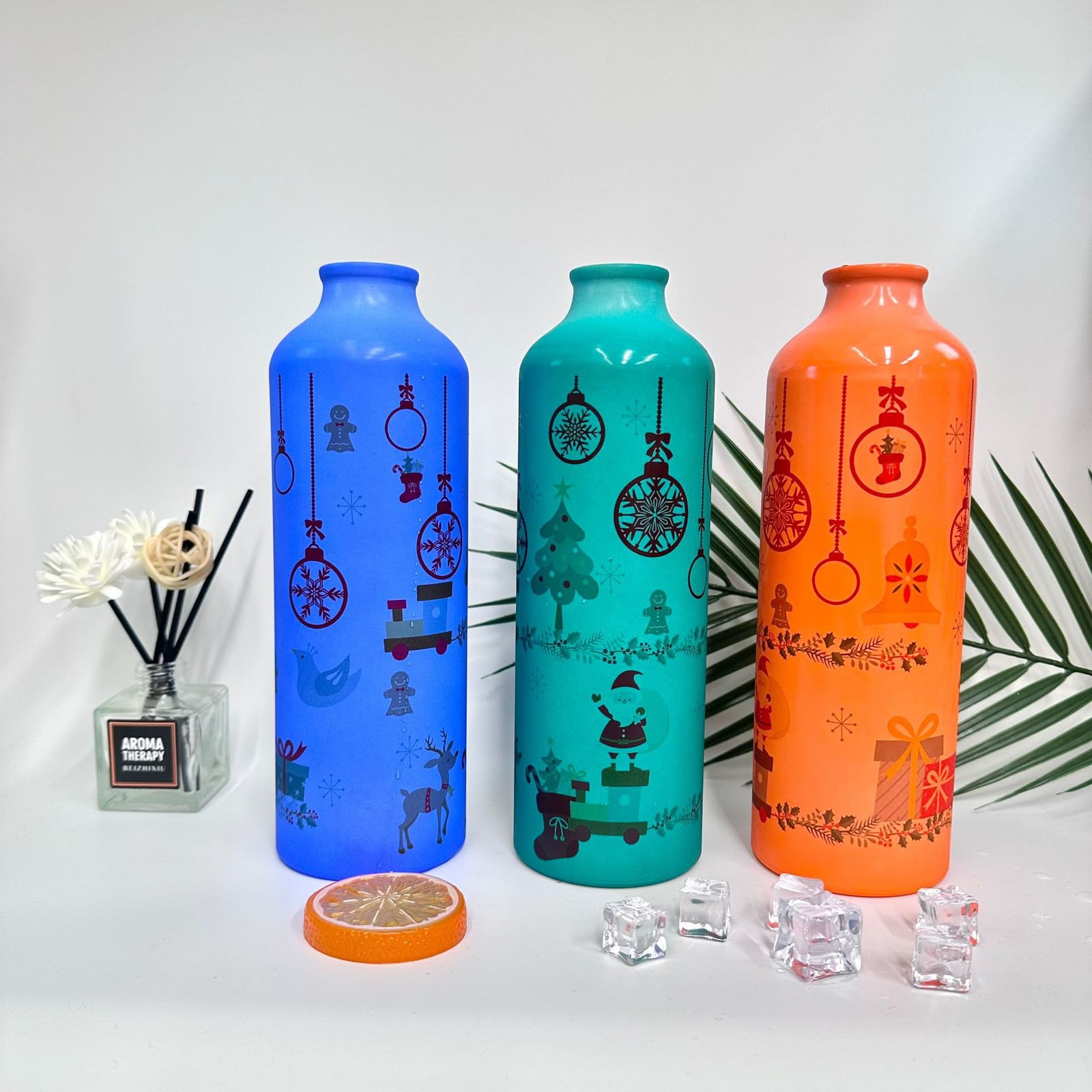 750 ml ice color change dual cap bottle