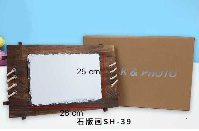 SH-39 ROCK SLATE with wooden frame