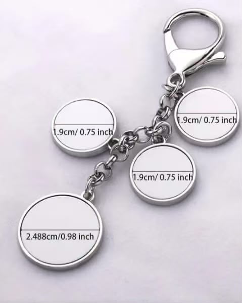 4 pieces keyrings